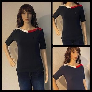 Tommy Hilfiger Small Petite 3/4 Sleeve Shirt